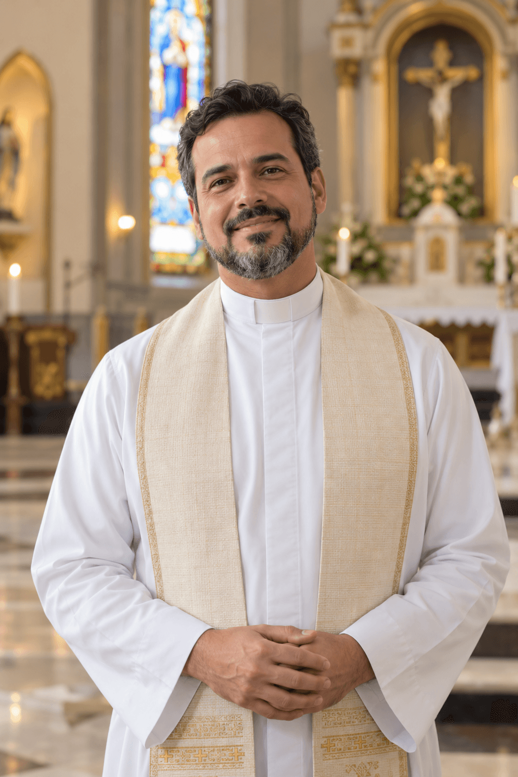 Padre Flavio Camargo na igreja